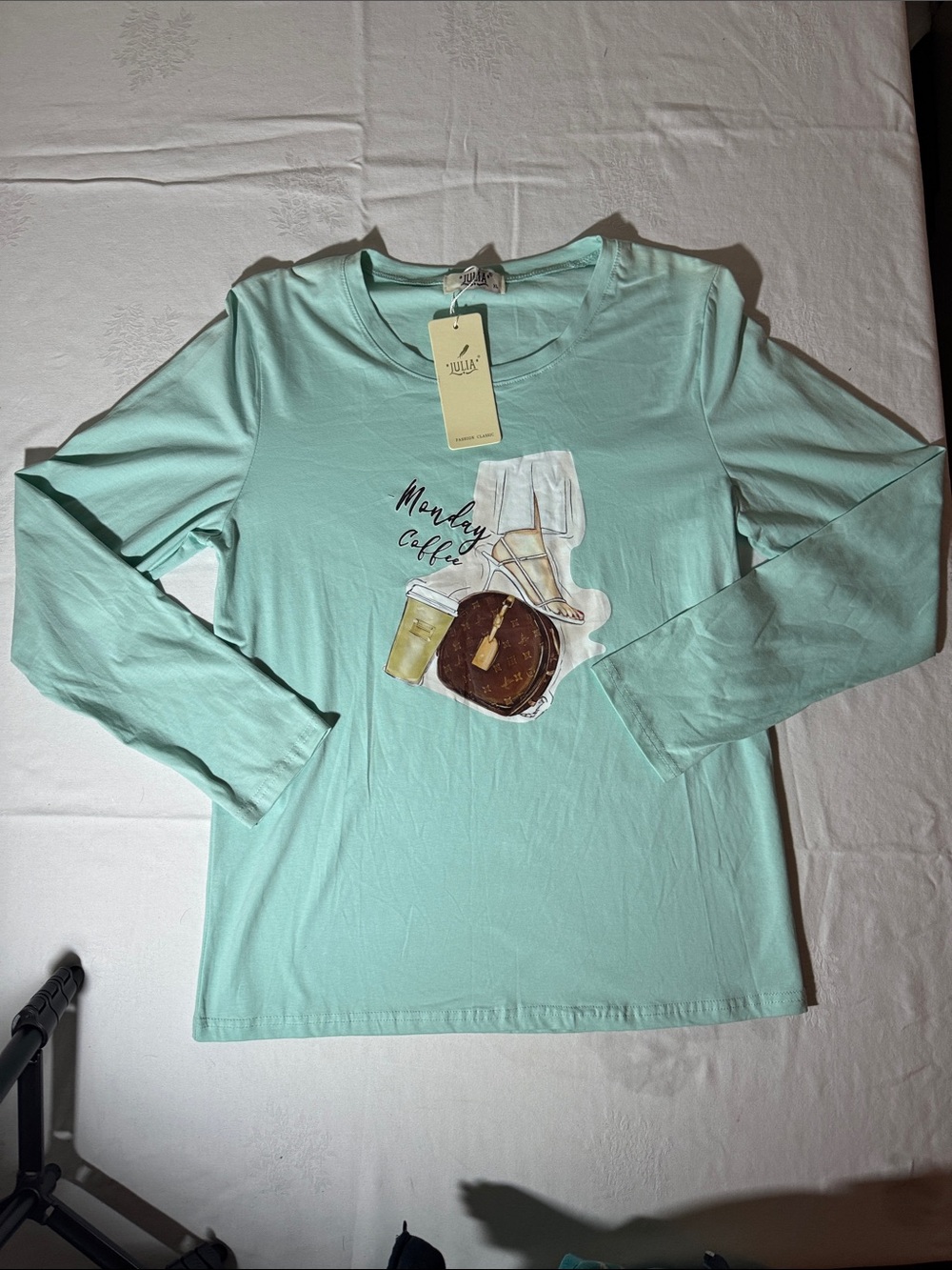 Women’s Mint Graphic Long Sleeve Tee by Juley